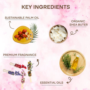 Flower Dance Trio – Premium Gift Soap Set (3 x 7oz Bars) – Floral Scented, Triple-Milled Natural Bath Soaps with Shea Butter