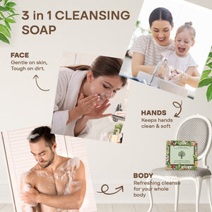 Premium 6 Bars Natural Soap Gift Set Packed in Magnetic Gift Box – Premium Floral & Citrus Scented Soaps (7oz Each) – Triple-Milled, Shea Butter-Enriched Gift for Women & Men