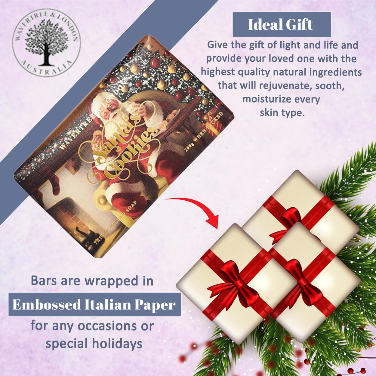 Santal & Cardamon Scented Natural Soap Bars [100% Naturally derived]