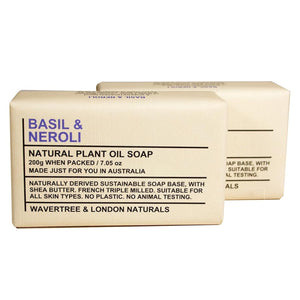 Basil & Neroli Scented Natural Soap Bars [100% Naturally derived]
