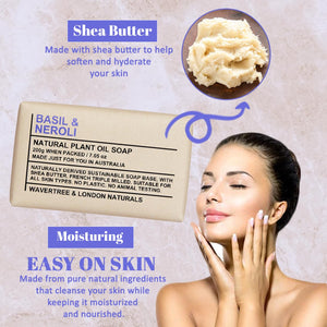 Basil & Neroli Scented Natural Soap Bars [100% Naturally derived]