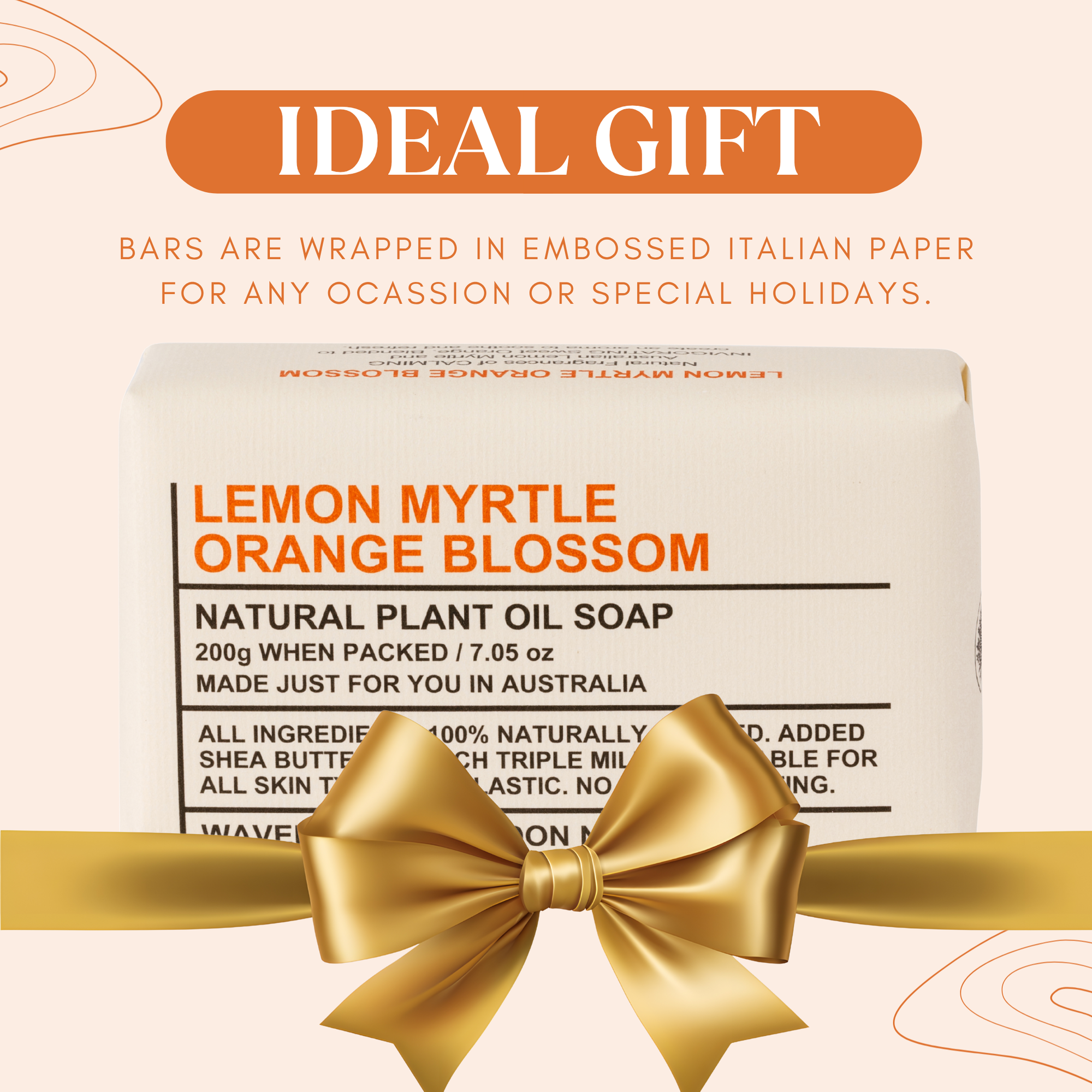 Lemon Myrtle and Orange Blossom Soap Bar 200g