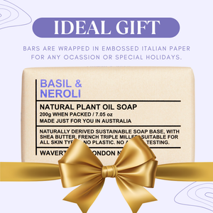 Basil & Neroli Scented Natural Soap Bars [100% Naturally derived]