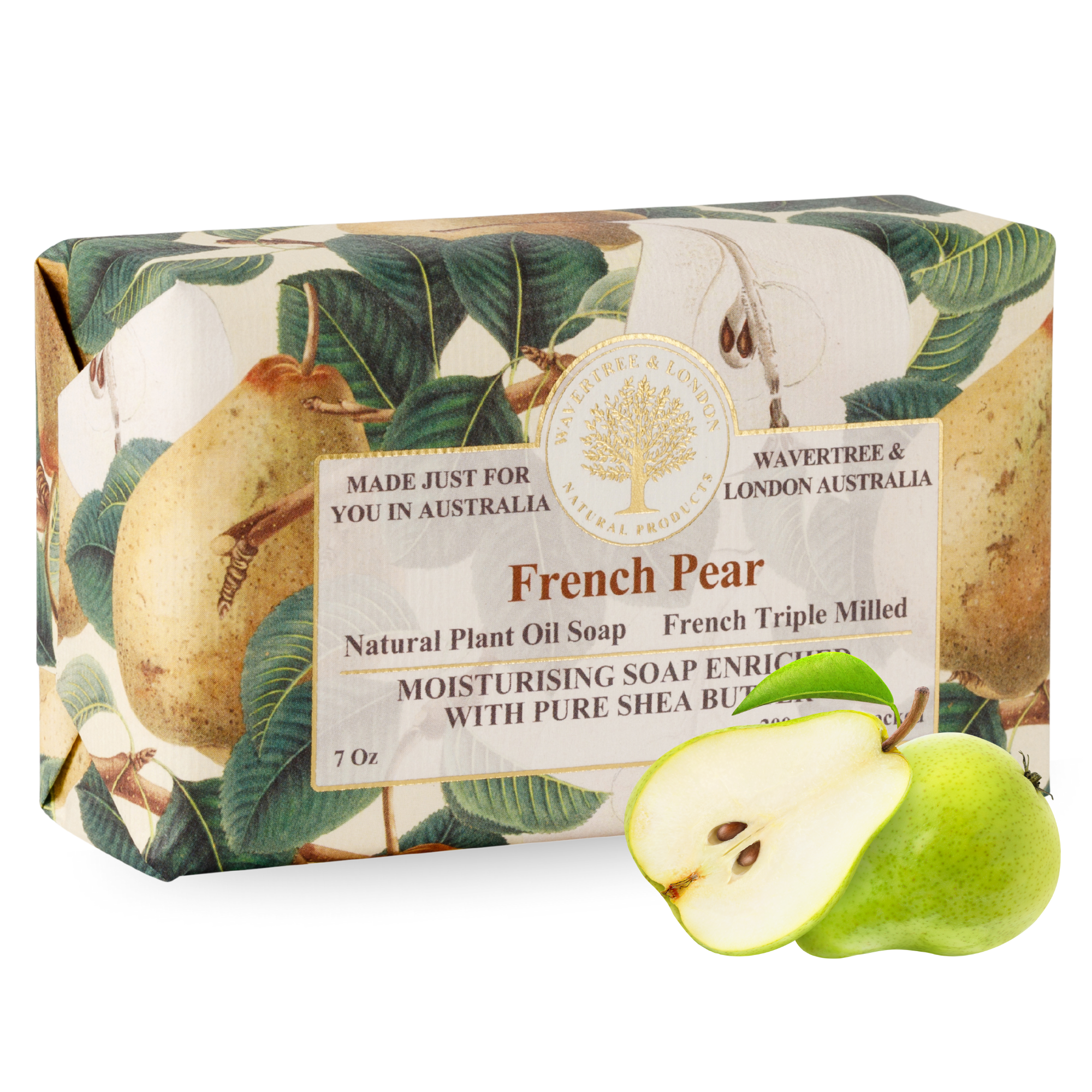 French Pear Scented Soap Bars, 7oz – Natural Shea Butter, French French Pear Scented Soap Bars, 7oz – Natural Shea Butter, French