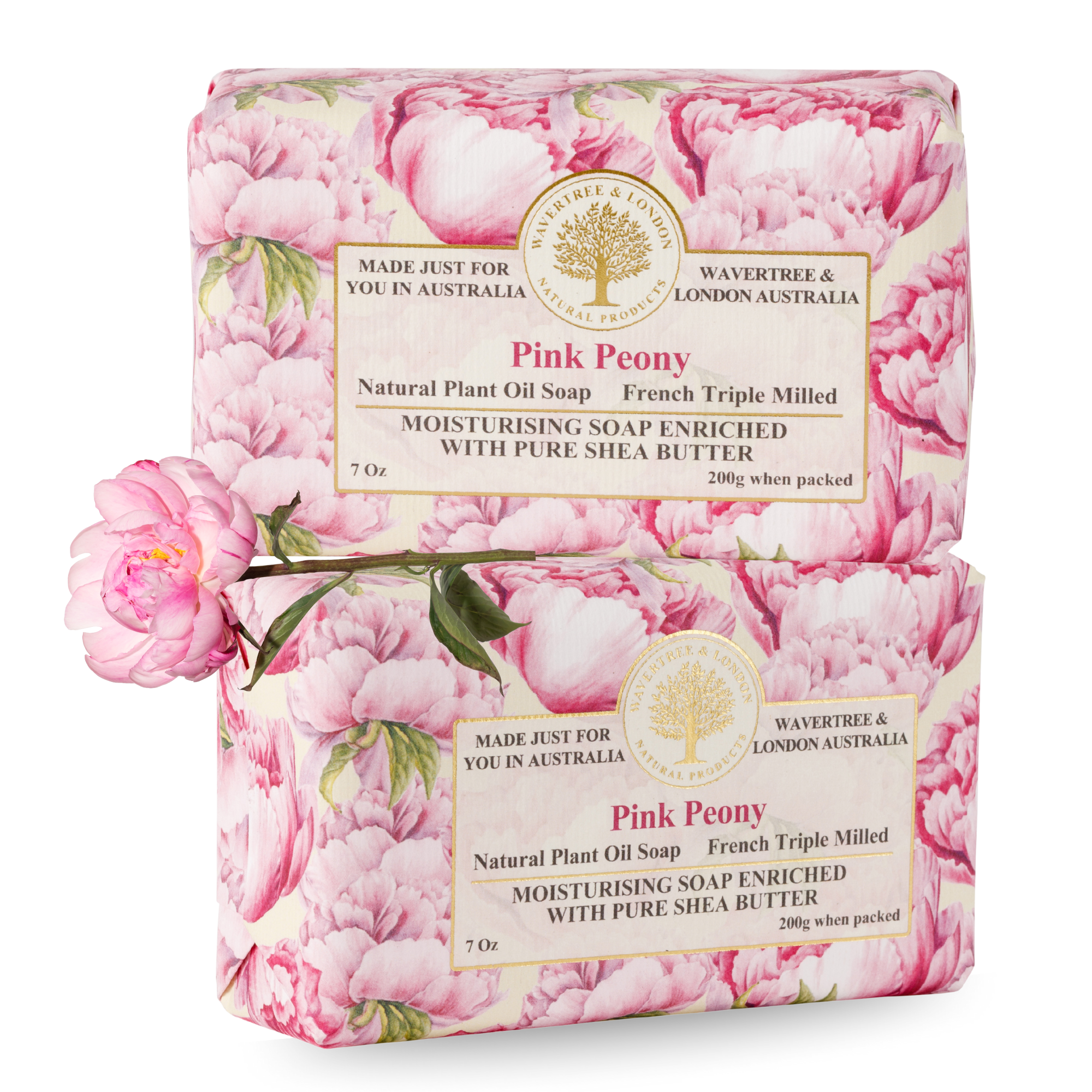 Pink Peony Soap Bar 200g
