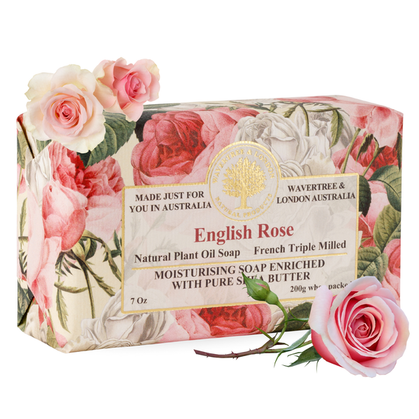 Wavertree & London English Rose Scented Soap Bars – 7oz