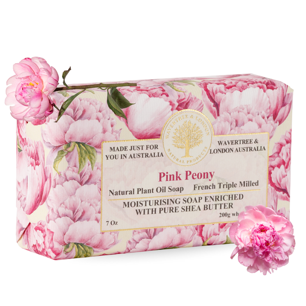 Pink Peony Soap Bar 200g - Wavertree & London
