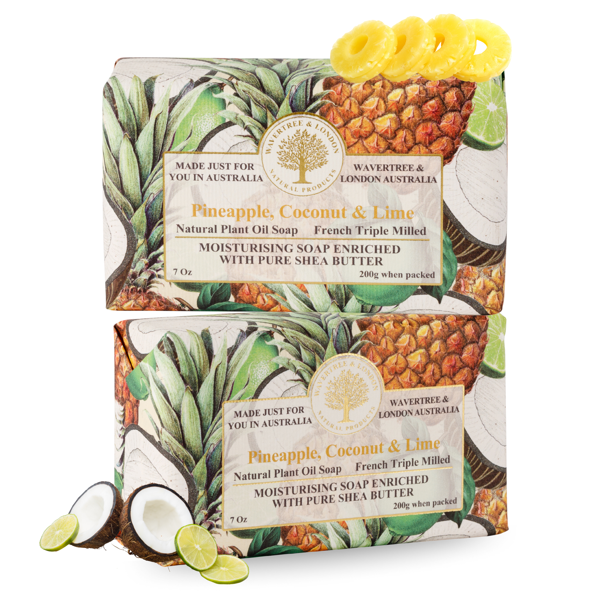 Pineapple, Coconut & Lime Soap Bar 200g
