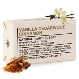 Vanilla, Cedarwood and Cinnamon Soap Bar 200g