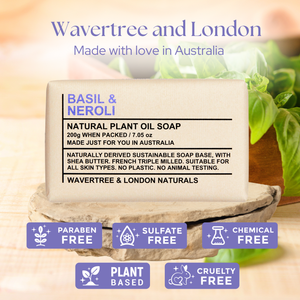Basil & Neroli Scented Natural Soap Bars [100% Naturally derived]