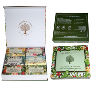 Premium 6 Bars Natural Soap Gift Set Packed in Magnetic Gift Box – Premium Floral & Citrus Scented Soaps (7oz Each) – Triple-Milled, Shea Butter-Enriched Gift for Women & Men