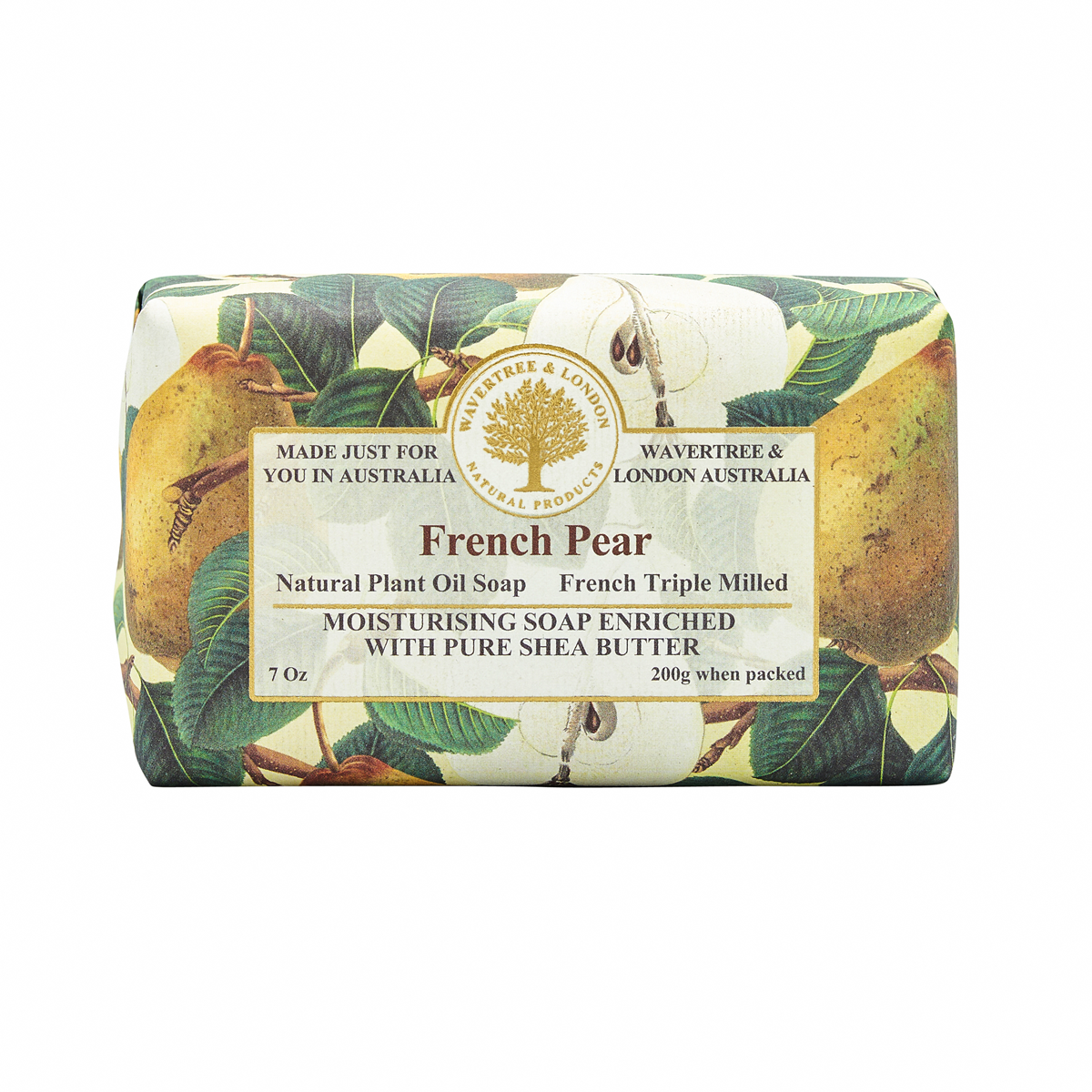 French Pear Scented Soap Bars, 7oz – Natural Shea Butter, French